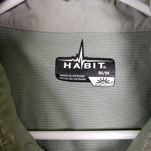 Habit mens outdoor nylon performance button up shirt size medium - Picture 5 of 9